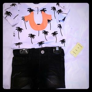 True Religion 2 piece set for 3 month old